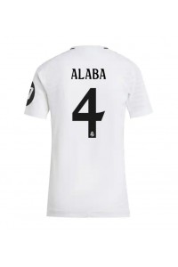 Real Madrid David Alaba #4 Fotballdrakt Hjemme Klær Dame 2024-25 Korte ermer